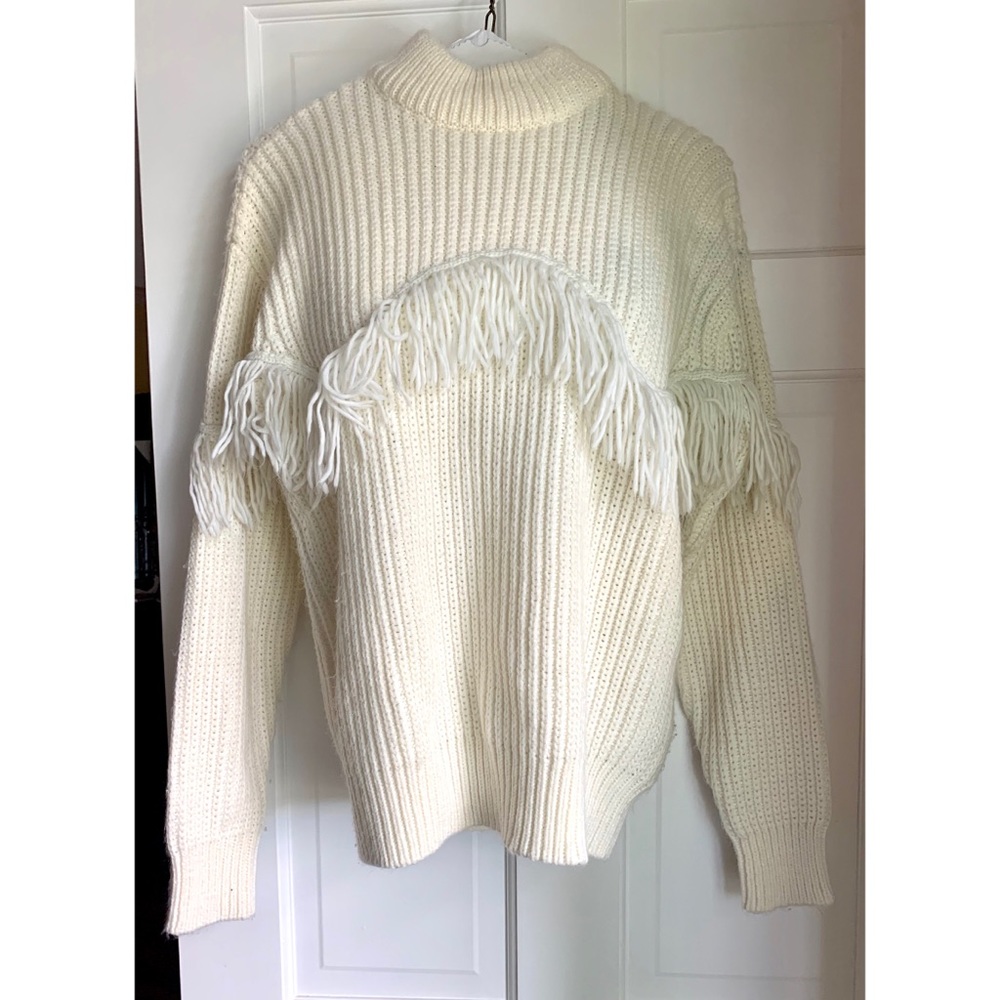Rue Stiic fringe knit sweater - XS